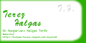 terez halgas business card